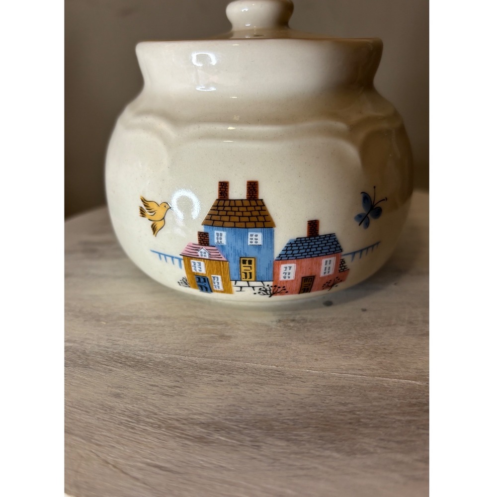 International China Heartland Potpourri Jar with Vented Lid Stoneware Village